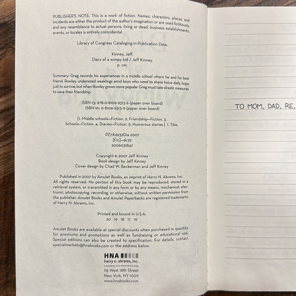 Hardcover Diary of a Wimpy Kid #1 - Picture 4 of 4